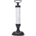 Dboucheur  piston avec deux ventouses pour vier - poigne puissante et aspiration efficace - noir ...