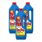 D�boucheur sp�cial toilettes - destop - lot de 3 - gel �pais - efficace sur bouchons - 1l avec javel