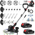 D�broussailleuse � batterie 21v 850w maxcoupe - bordure sans fil avec �cran lcd(0 - 100%)rotofil avec ...