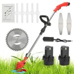 D�broussailleuse �lectrique portable ? fianao ? 450w ? batterie 12v ? longueur r�glable 90?125cm ? 8 ...