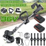 Debroussailleuse electrique sans fil 2 batteries et un chargeur longueur rglable