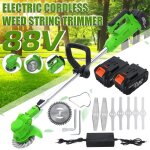 Débroussailleuse électrique sans fil - 88v - longueur ajustable - 2 batteries - 1000w Débroussailleuse électrique sans fil - 88v - longueur ajustable - 2 batteries - 1000w