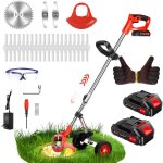 D�broussailleuse sans fil 21v coupe bordure avec batterie 2�2. 0ah 3 types de lames d�broussailleuse ...