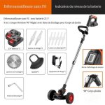 Débroussailleuse sans fil?avec batterie 21 v 3 en 1 coupe - bordure 90° régler avec roue de guidage pour ... Débroussailleuse sans fil?avec batterie 21 v 3 en 1 coupe - bordure 90° régler avec roue de guidage pour ...