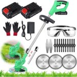 D�broussailleuse sans fil avec batterie 21 v et chargeur d�broussailleuse �lectrique manche t�lescopique ...