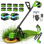 D�broussailleuse sans fil coupe herbe sur batterie 2�3. 0ah taille - bordure avec 8 bobines de fil largeur ...