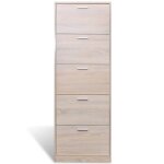 (soldes dec)meuble � chaussures - avec rangement - cabinet anti - poussi�re - en bois avec 5 compartiments ...