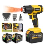 D�capeur thermique �lectrique sans fil 540�c 4 vitesses avec �cran num�rique - mellwin - 2x 4000mah batteries ...