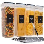 Deco haus boite de rangement cuisine lot de 4 - boites de conservation r�utilisables avec couvercle herm�tique ...