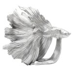 Dco poisson combattant 34cm argent kare design