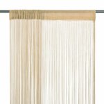Rideaux occultant decom - lot de 2 - fils pour salon chambre cuisine - beige - 100x250cm Rideaux occultant decom - lot de 2 - fils pour salon chambre cuisine - beige - 100x250cm
