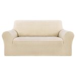 Deconovo 1 pièce housse de canapé 2 places avec accoudoirs beige extensible jacquard revêtement de canapécanap ... Deconovo 1 pièce housse de canapé 2 places avec accoudoirs beige extensible jacquard revêtement de canapécanap ...