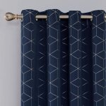 Deconovo lot de 2 oeillets rideaux occultants bleu marine isolant thermique rideaux lossange imprimés ... Deconovo lot de 2 oeillets rideaux occultants bleu marine isolant thermique rideaux lossange imprimés ...