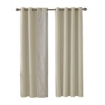 Deconovo lot de 2 rideaux beige doublure gris argenté isolant thermique rideaux chambre adulte à oeillets ... Deconovo lot de 2 rideaux beige doublure gris argenté isolant thermique rideaux chambre adulte à oeillets ...