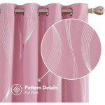 Deconovo lot de 2 rideaux chambre fille argent� motif ligne occultant thermique salon rideau ext�rieur ...
