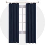 Deconovo lot de 2 rideaux galon fronceur de porte salon occultant fenêtre cuisine salle à manger bleu ... Deconovo lot de 2 rideaux galon fronceur de porte salon occultant fenêtre cuisine salle à manger bleu ...