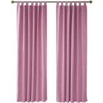 Deconovo lot de 2 rideaux opaques  passants pour salon chambre denfant 260 x 140 cm (hauteur x largeur) ...
