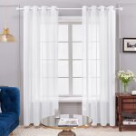 Deconovo lot de 2 rideau transparent voile rideaux de chambre deco salon panneau à oeillets de fenêtre ... Deconovo lot de 2 rideau transparent voile rideaux de chambre deco salon panneau à oeillets de fenêtre ...