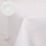 Deconovo nappe rectangulaire effet lin impermeable pour table 140x240cm blanche Deconovo nappe rectangulaire effet lin impermeable pour table 140x240cm blanche