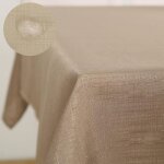 Deconovo nappe rectangulaire impermeable effet lin pour table 140x240cm taupe Deconovo nappe rectangulaire impermeable effet lin pour table 140x240cm taupe
