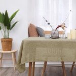 Deconovo nappe de tables rectangulaire imperméable effet lin anti - tâche pour picnic 150x300 cm lin Deconovo nappe de tables rectangulaire imperméable effet lin anti - tâche pour picnic 150x300 cm lin