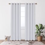 Deconovo lot de 2 rideaux occultants isolant thermique anti froid rideaux pour salon et chambre 132x214 ...