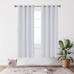 Deconovo lot de 2 rideaux occultants isolant thermique anti froid rideaux pour salon et chambre 140x175 ...