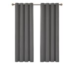Deconovo lot de 2 rideaux occultants isolant thermique rideaux pour salon et chambre 140x180 cm gris ...