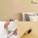 Decopine papier peint auto - adh�sif effet pierre min�rale jaune ? rev�tement mural texture relief imperm�able ...