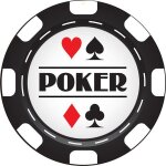 D�cor carton jeton de poker 30 cm