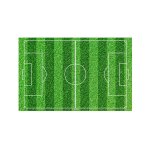 D�cor terrain de foot en pate � sucre 20 x 30 cm