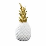 D�coration ananas moderne nordique en r�sine ornement blanc / noir / dor� pour maison / bureau dupcheliry ...