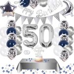 Decoration anniversaire 50 ans femme deco decoration anniversaire 50 ans hommeballon 50 ans happy birthdayjoye ...