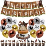 Decoration anniversaire cheval decoration anniversaire enfant ballon cheval courses de chevaux fournitures ...