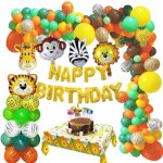 Décorations anniversaire enfant bannière joyeux anniversaire avec animaux ballon pour garçon fille bébé ... Décorations anniversaire enfant bannière joyeux anniversaire avec animaux ballon pour garçon fille bébé ...