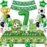Decoration anniversaire foot 7 an deco anniversaire foot vaisselle football anniversaire kit football ...