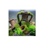 D�coration aquarium amphores empil�es cachettes effet mousse 10 cm