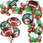 D�coration de ballon - amoune - football am�ricain - blanc - f�te danniversaire - th�me sportif