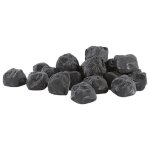 Dcoration pour chemine - carlo milano - 20 pierres cramiques - rsistantes  la chaleur - noir - biothanol ...