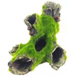 D�coration daquarium - r�sine �cologique - tronc darbre - 16x10x7cm - marron - abri pour poissons