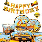 Dcoration de fte danniversaire chantier decoration anniversaire chantier vaisselle de fte pour 16 ...