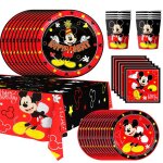 Dcoration de fte danniversaire mickey mouse ensemble de vaisselle de fte articles de table pour ftes ...