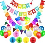 D�corations de f�te drapeaux de banni�re joyeux anniversaire