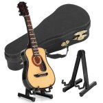 D�coration de guitare - mini instrument de musique - noir - peinture brillante - avec bo�te - cadeau ...
