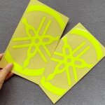 Autocollant de r�servoir - yamaha - r1 mt 07 tmax 560 - jaune fluorescent - d�coration int�rieure - moto ...