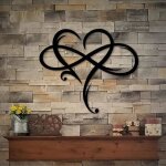 Decoration murale coeur infini d�coration murale en m�tal signe damour decoration murale metal sculpture ...