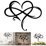 Decoration murale coeur infini d�coration murale en m�tal signe damour decoration murale metal sculpture ...