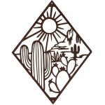 D�coration murale en fer forg� repr�sentant un cactus - mat�riau : m�tal - d�coration murale pour chambre ...