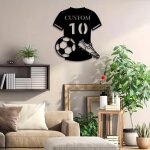 D�coration murale en fer forg� en forme de maillot de football - d�coration int�rieure - cadeau d�coratif ...