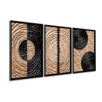 D�coration murale tableaux triptyques d�coratifs pour salon ou chambre moderne texture minimaliste 3 ...
